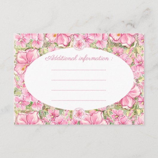 Hibiscus & kant ROZE Informatiekaartje (Achterkant)