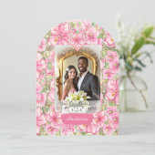 Hibiscus & kant ROZE Kaart (Staand voorkant)