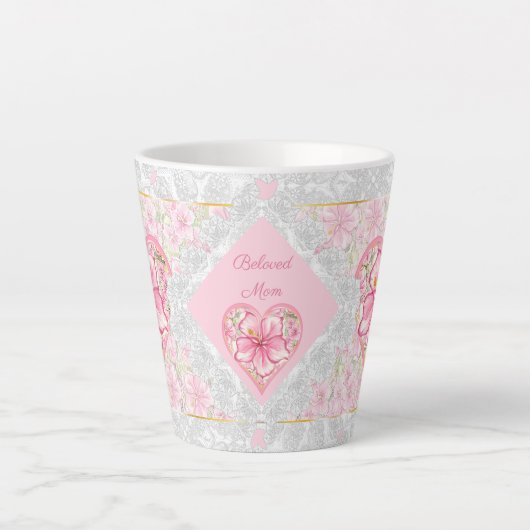 Hibiscus & kant ROZE Latte Mok (Voorkant)