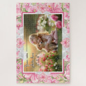 Hibiscus & kant ROZE Legpuzzel (Verticaal)