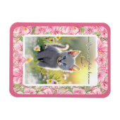 Hibiscus & kant ROZE Magneet (Horizontaal)