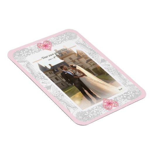 Hibiscus & kant ROZE Magneet (Rechterzijde)