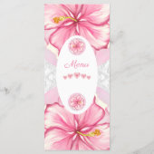 Hibiscus & kant ROZE Menu (Achterkant)