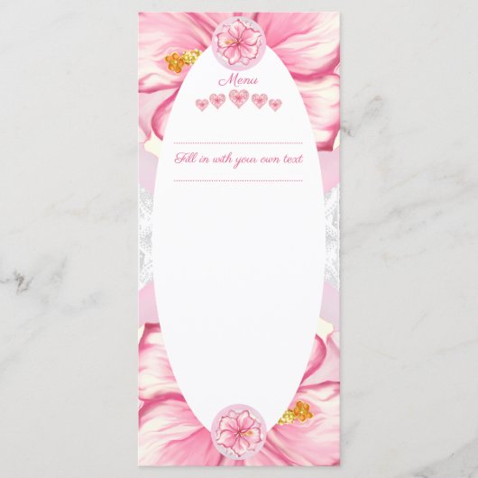 Hibiscus & kant ROZE Menu (Voorkant)