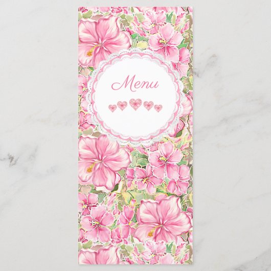 Hibiscus & kant ROZE Menu (Achterkant)