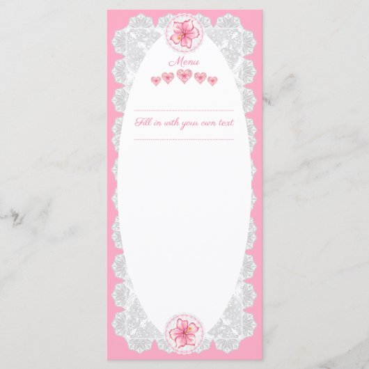 Hibiscus & kant ROZE Menu (Voorkant)