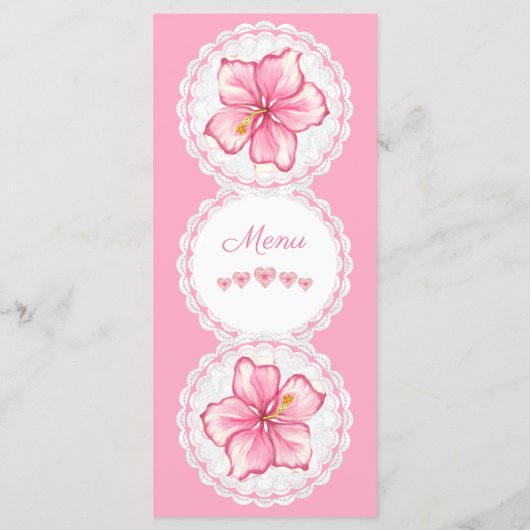 Hibiscus & kant ROZE Menu (Achterkant)