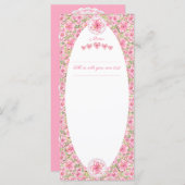 Hibiscus & kant ROZE Menu (Voorkant / Achterkant)