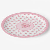 Hibiscus & kant ROZE Papieren Bordje (Gekanteld)