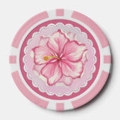 Hibiscus & kant ROZE Poker Chips (Voorkant)