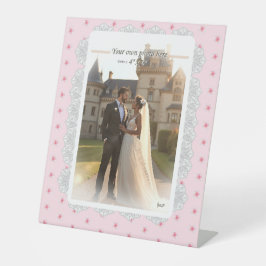 Hibiscus & kant ROZE Reclamebord Met Voetstuk