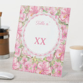 Hibiscus & kant ROZE Reclamebord Met Voetstuk (Insitu)