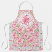 Hibiscus & kant ROZE Schort (Voorkant)