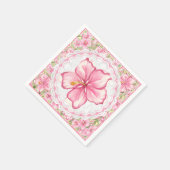 Hibiscus & kant ROZE Servet (Hoek)