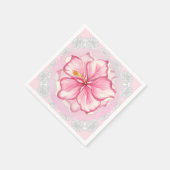 Hibiscus & kant ROZE Servet (Hoek)