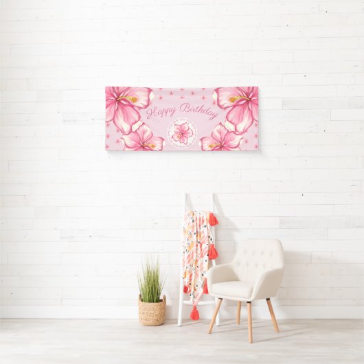Hibiscus & kant ROZE Spandoek (Insitu)