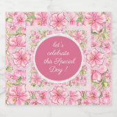 Hibiscus & kant ROZE Sparkling Wijnetiket (Enkel label)