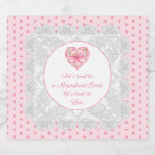 Hibiscus & kant ROZE Sparkling Wijnetiket (Enkel label)