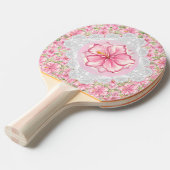 Hibiscus & kant ROZE Tafeltennisbatje (Voorkant Gekanteld)