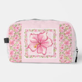 Hibiscus & kant ROZE Toilettasje (Voorkant)