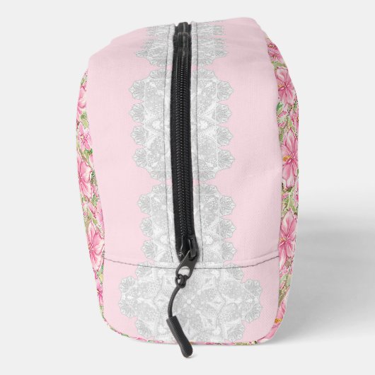 Hibiscus & kant ROZE Toilettasje (Rechts)