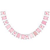 Hibiscus & kant ROZE Vlaggetjes (Alle)