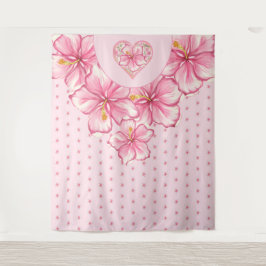 Hibiscus & kant ROZE Wandkleed