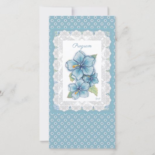 Hibiscus & kant TURQUOISE (Achterkant)