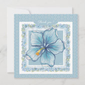 Hibiscus & kant TURQUOISE (Voorkant)