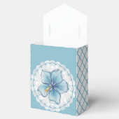 Hibiscus & kant TURQUOISE Bedankdoosjes (Geopend)