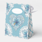 Hibiscus & kant TURQUOISE Bedankdoosjes (Achterkant)