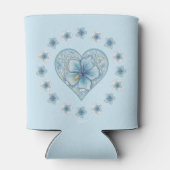 Hibiscus & kant TURQUOISE Blikjeskoeler (Achterkant)