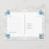 Hibiscus & kant TURQUOISE Briefkaart (Achterkant)