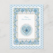 Hibiscus & kant TURQUOISE Briefkaart (Voorkant)