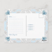 Hibiscus & kant TURQUOISE Briefkaart (Achterkant)