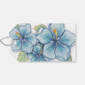 Hibiscus & kant TURQUOISE Cadeaulabel (Achterkant Horizontaal)