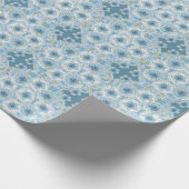 Hibiscus & kant TURQUOISE Cadeaupapier (Hoek)