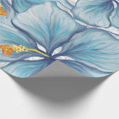 Hibiscus & kant TURQUOISE Cadeaupapier (Hoek)