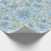 Hibiscus & kant TURQUOISE Cadeaupapier (Hoek)