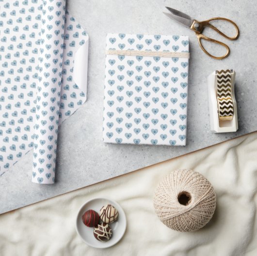 Hibiscus & kant TURQUOISE Cadeaupapier (Crafts)
