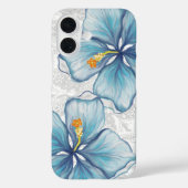 Hibiscus & kant TURQUOISE Case-Mate iPhone Case (Achterkant)