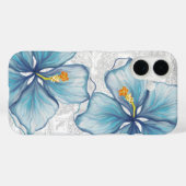 Hibiscus & kant TURQUOISE Case-Mate iPhone Case (Achterkant (horizontaal))
