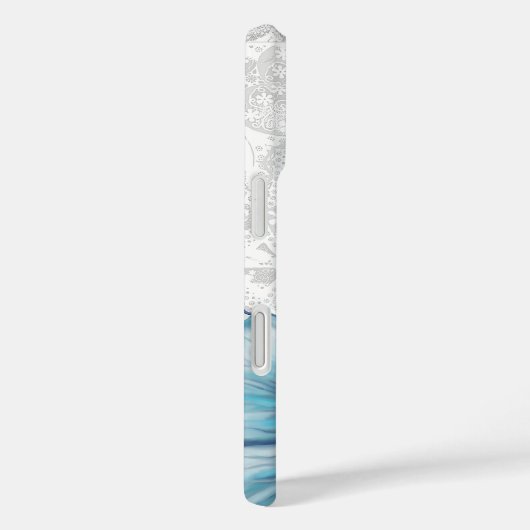 Hibiscus & kant TURQUOISE Case-Mate iPhone Case (Achterkant / Rechts)