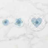 Hibiscus & kant TURQUOISE Confetti (Voorkanten)