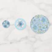 Hibiscus & kant TURQUOISE Confetti (Achterkanten)