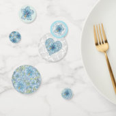 Hibiscus & kant TURQUOISE Confetti (Groep)