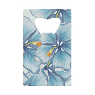 Hibiscus & kant TURQUOISE Creditkaart Flessenopener