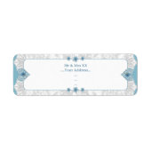 Hibiscus & kant TURQUOISE Etiket (Voorkant)