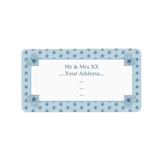 Hibiscus & kant TURQUOISE Etiket (Voorkant)