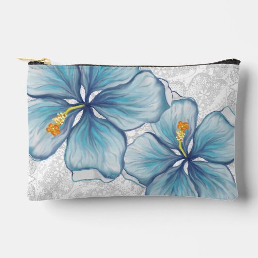 Hibiscus & kant TURQUOISE Etui (Voorkant)